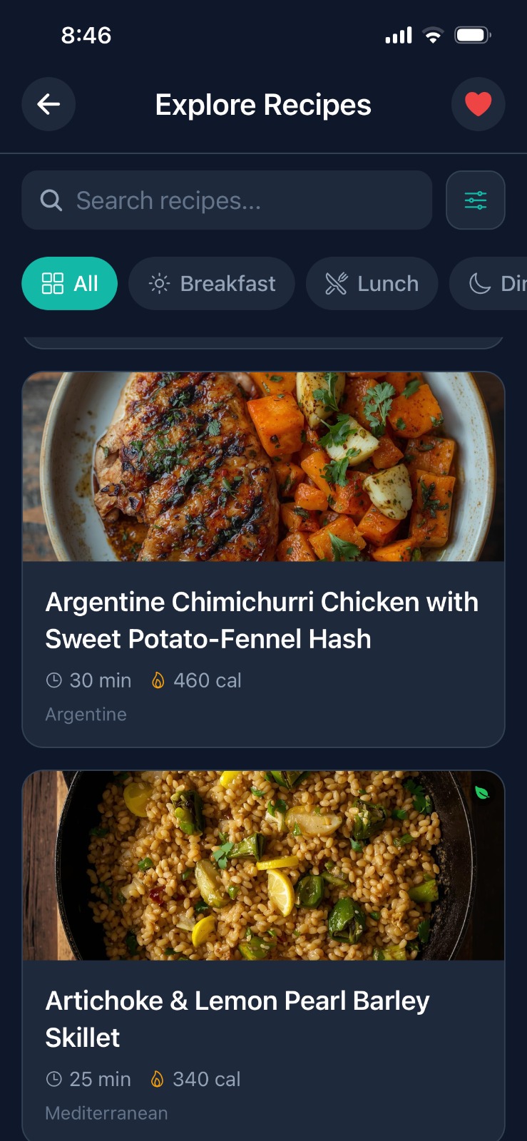 Recipe library